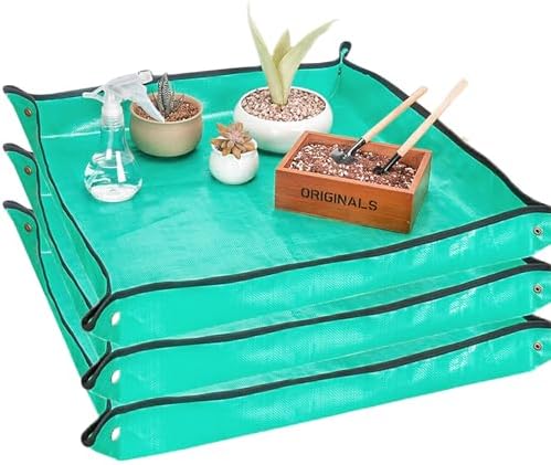 3 Stück 29,5″ x 29,5″ große Umtopfmatte für Zimmerpflanzen, faltbare wasserdichte Umtopfschale, tragbare Umtopfmattengartenplatte für Sukkulenten  |   Bonsai-Werkzeuge Bonsai-Werkzeuge Bonsai-Werkzeuge