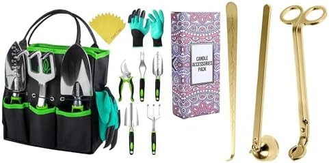 Elegantes 3-in-1 Goldenes Kerzenpflege-Set und 10-teiliges Set aus robusten Gartenwerkzeugen  |   Gartengerätesets Gartengerätesets Gartengerätesets