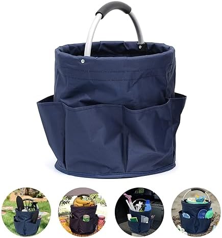 Garten Aufbewahrungstasche, Gartenwerkzeugtasche, Multifunktionale Aufbewahrungstasche für Outdoor-Picknick-Organizer | Auto-Reinigung Aufbewahrung | Gartenwerkzeug-Kit Halter (Dunkelblau)  |   Gartengerätesets Gartengerätesets Gartengerätesets