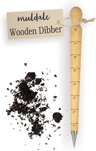 Garten-Dibber Saatgutpflanzer mit Messungen 20 cm – Holz-Dibber für das Pflanzen von Setzlingen, konisch geformtes Handwerkzeug für die Blumenzwiebelpflanzung.  |   Zwiebelpflanzer Zwiebelpflanzer Zwiebelpflanzer