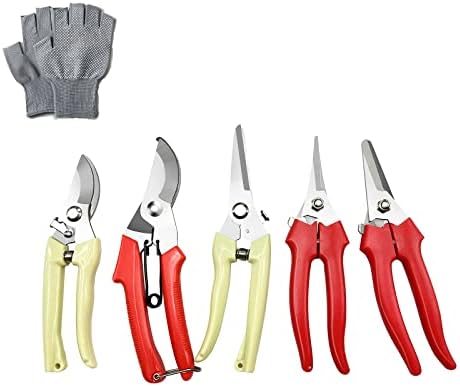 Gartenschneider Set, 5-teiliges Handheld-Beschneider-Set mit schützenden Gartenhandschuhen  |   Gartenwerkzeuge & Scheren Gartenwerkzeuge & Scheren Gartenwerkzeuge & Scheren