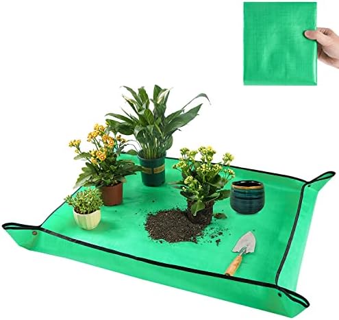 Große Gartenmatte für das Umtopfen von Zimmerpflanzen und zur Schmutzkontrolle, tragbare Umtopfwanne, Sukkulententopfmatte, Garten-Geschenke für Pflanzenliebhaber (100 cm x 80 cm)  |   Bonsai-Werkzeuge Bonsai-Werkzeuge Bonsai-Werkzeuge