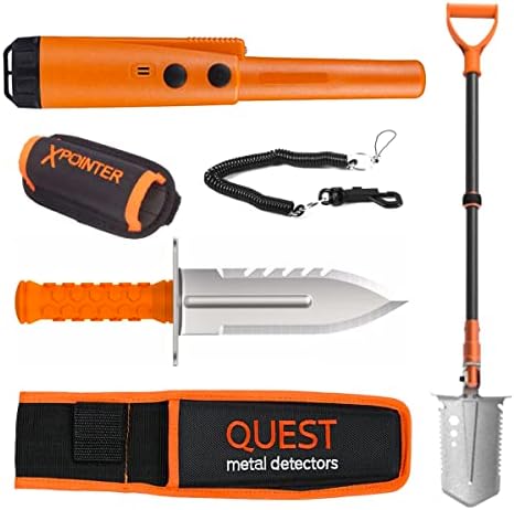 Quest Xpointer Land Orange mit Diamant-Grabwerkzeug links und Schaufel  |   Pfahlheber Pfahlheber Pfahlheber