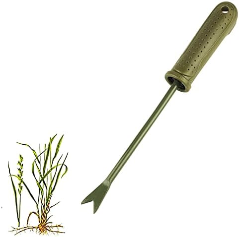 Garten Unkrautentferner Hand Unkrautstecher mit ergonomischem Griff, Edelstahl gerader Unkrautstecher 1,63 Zoll, Unkrautentfernung, tiefes Eindringen, scharfes V-Gartenpflanzenwerkzeug für Garten, Rasen, Bauernhof, Umpflanzung.  |   Handjäter Handjäter Handjäter